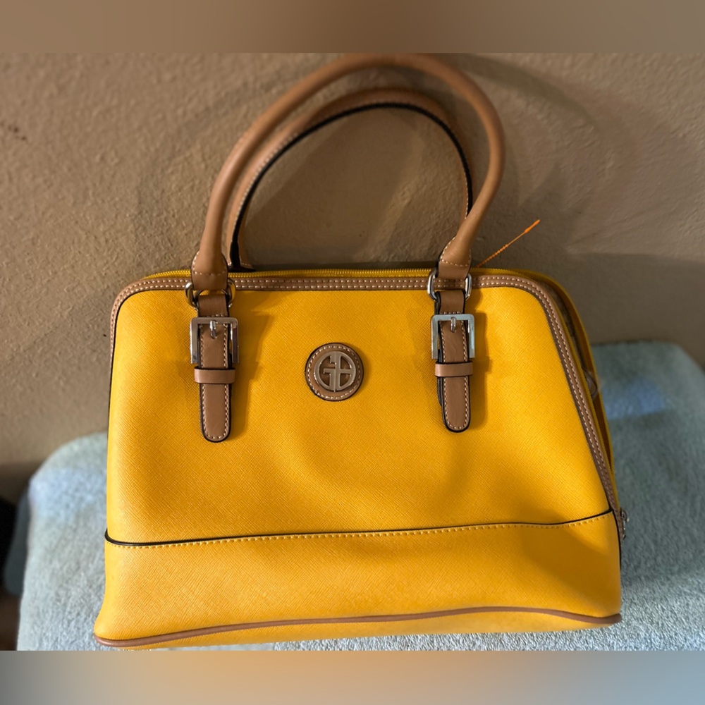 Giani Bernini Elegant Yellow Satchel Bag